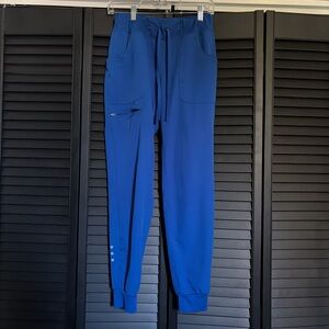 healing hands Royal Blue Drawstring Jogger Scrub Pants